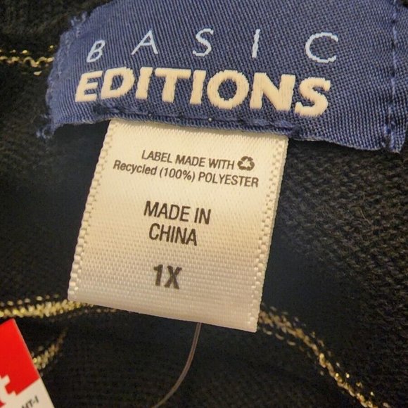 Basic Editions | Tops | Basic Editions Blackgold Layered Look Top X ...